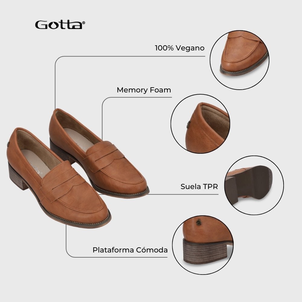 Zapato Plano Camel Mujer 23552 - Gotta Chile