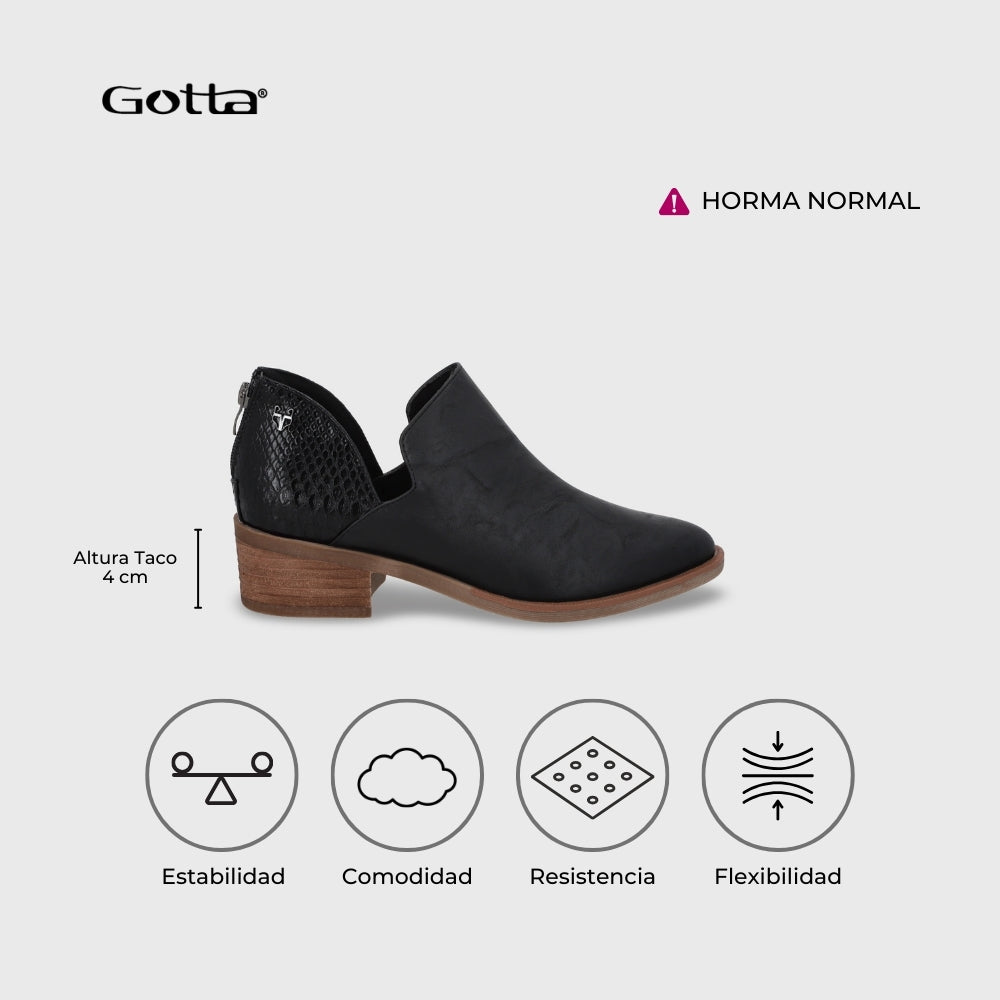 Zapato Taco Negro Mujer 43108 - Gotta Chile