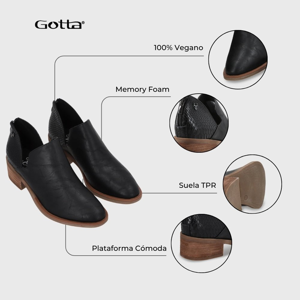 Zapato Taco Negro Mujer 43108 - Gotta Chile