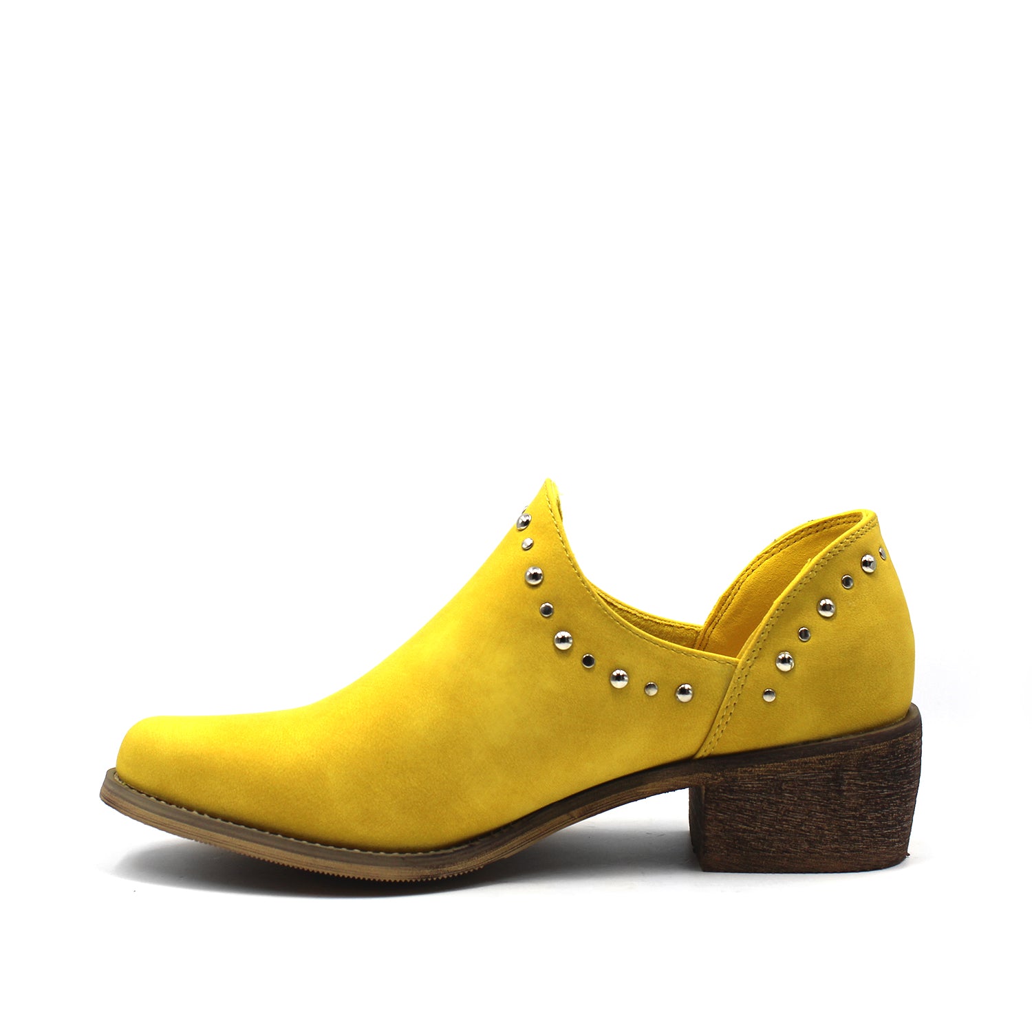 Zapato Taco Amarillo Mujer 87158