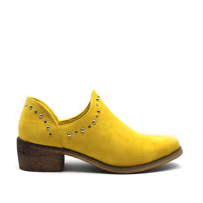 Zapato Taco Amarillo Mujer 87158