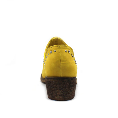 Zapato Taco Amarillo Mujer 87158