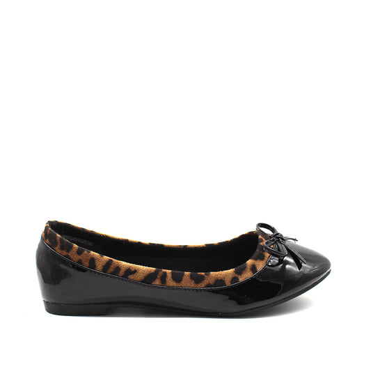 Ballerina Charol Animal Print Mujer C5307