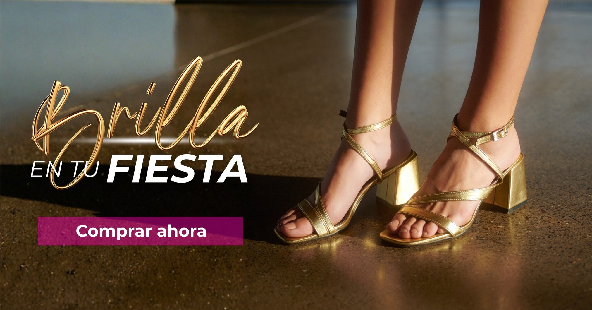 Brilla en tu fiesta. Zapatos Gotta de fiesta. Zapatos brillantes y elegantes.