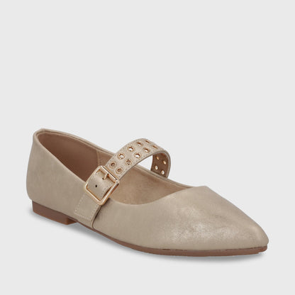 Ballerina Plano Dorada Mujer 54011 - Gotta Chile