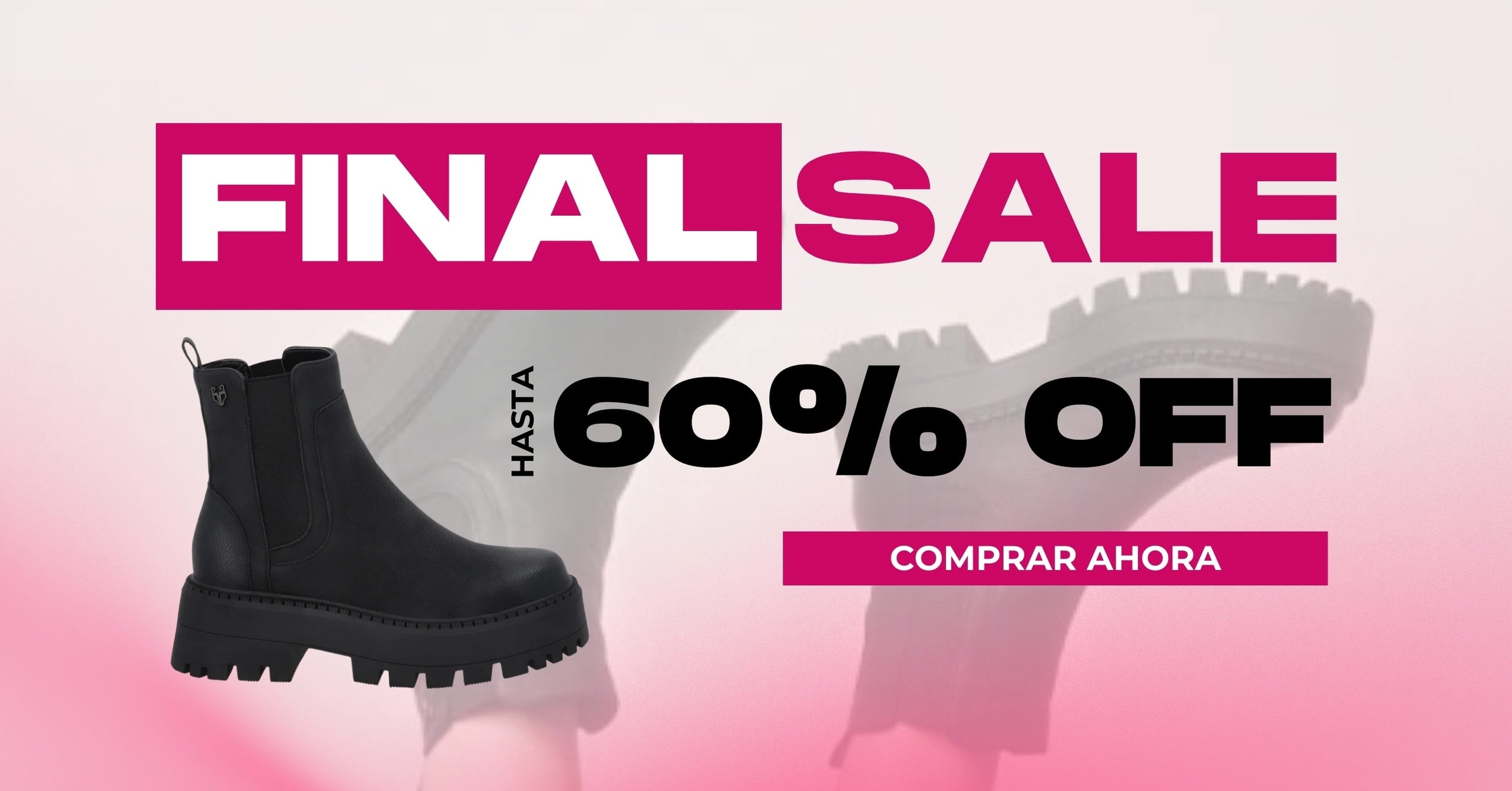 Final Sale con actitud en Gotta: hasta 60% de descuento en calzado. Compra ahora zapatos, zapatillas, botas y botines desktop