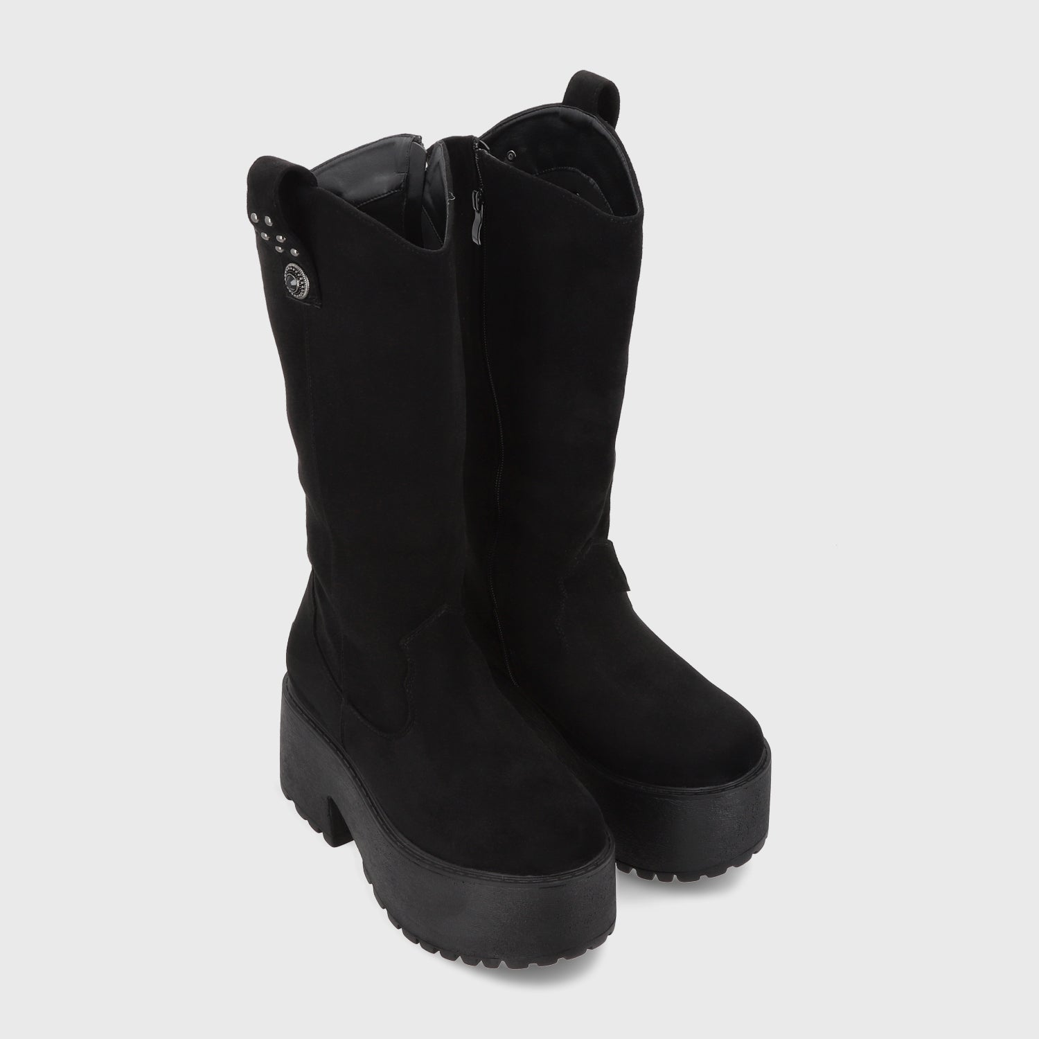 Bota Plataforma Negra Mujer 15170 - Gotta Chile