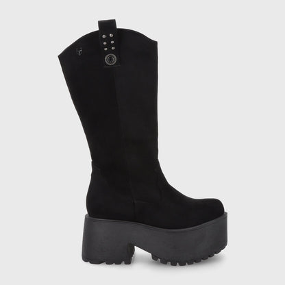 Bota Plataforma Negra Mujer 15170 - Gotta Chile
