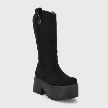 Bota Plataforma Negra Mujer 15170 - Gotta Chile