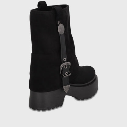 Bota Plataforma Negra Mujer 3580701 - Gotta Chile