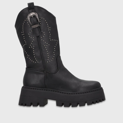 Bota Plataforma Negra Mujer 4580701 - Gotta Chile