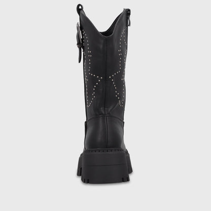 Bota Plataforma Negra Mujer 4580701 - Gotta Chile