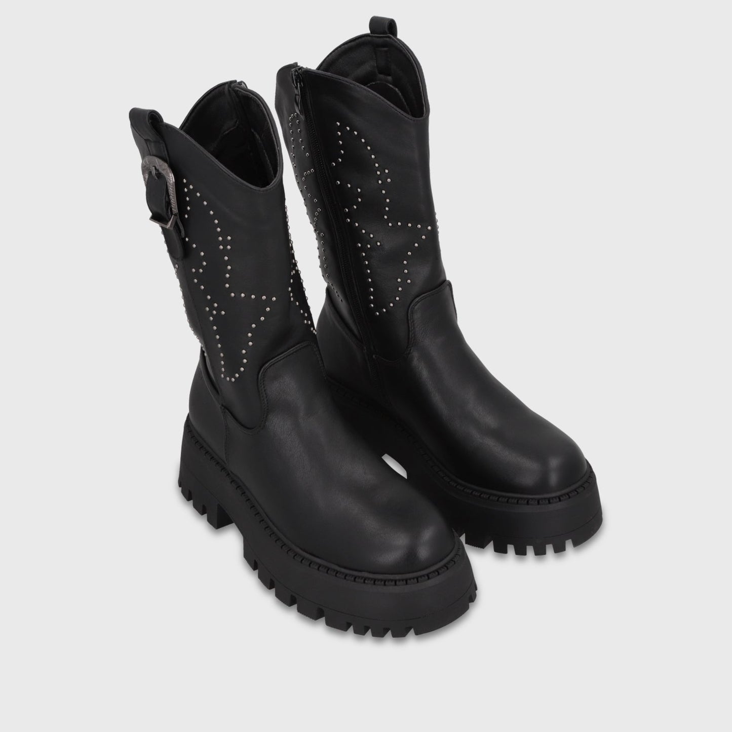 Bota Plataforma Negra Mujer 4580701 - Gotta Chile