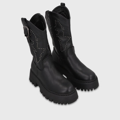 Bota Plataforma Negra Mujer 4580701 - Gotta Chile