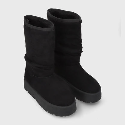 Bota Plataforma Negra Mujer 48114 - Gotta Chile