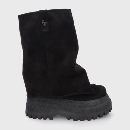 Bota Plataforma Negra Mujer 55291 - Gotta Chile