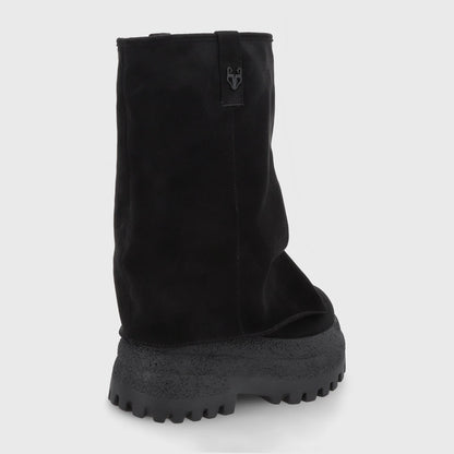 Bota Plataforma Negra Mujer 55291 - Gotta Chile