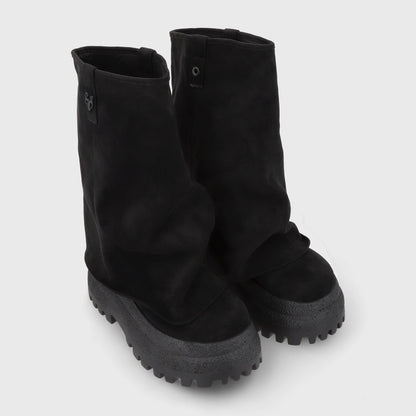 Bota Plataforma Negra Mujer 55291 - Gotta Chile