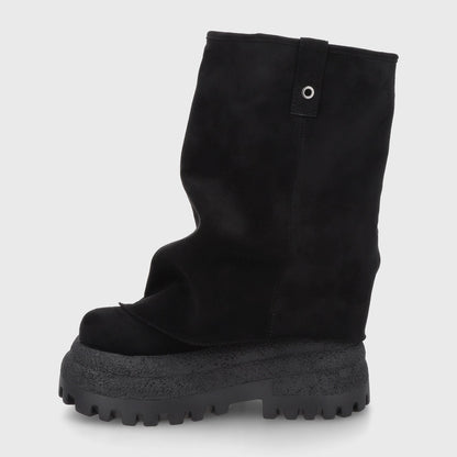 Bota Plataforma Negra Mujer 55291 - Gotta Chile