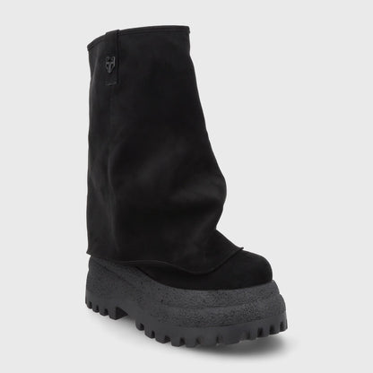 Bota Plataforma Negra Mujer 55291 - Gotta Chile