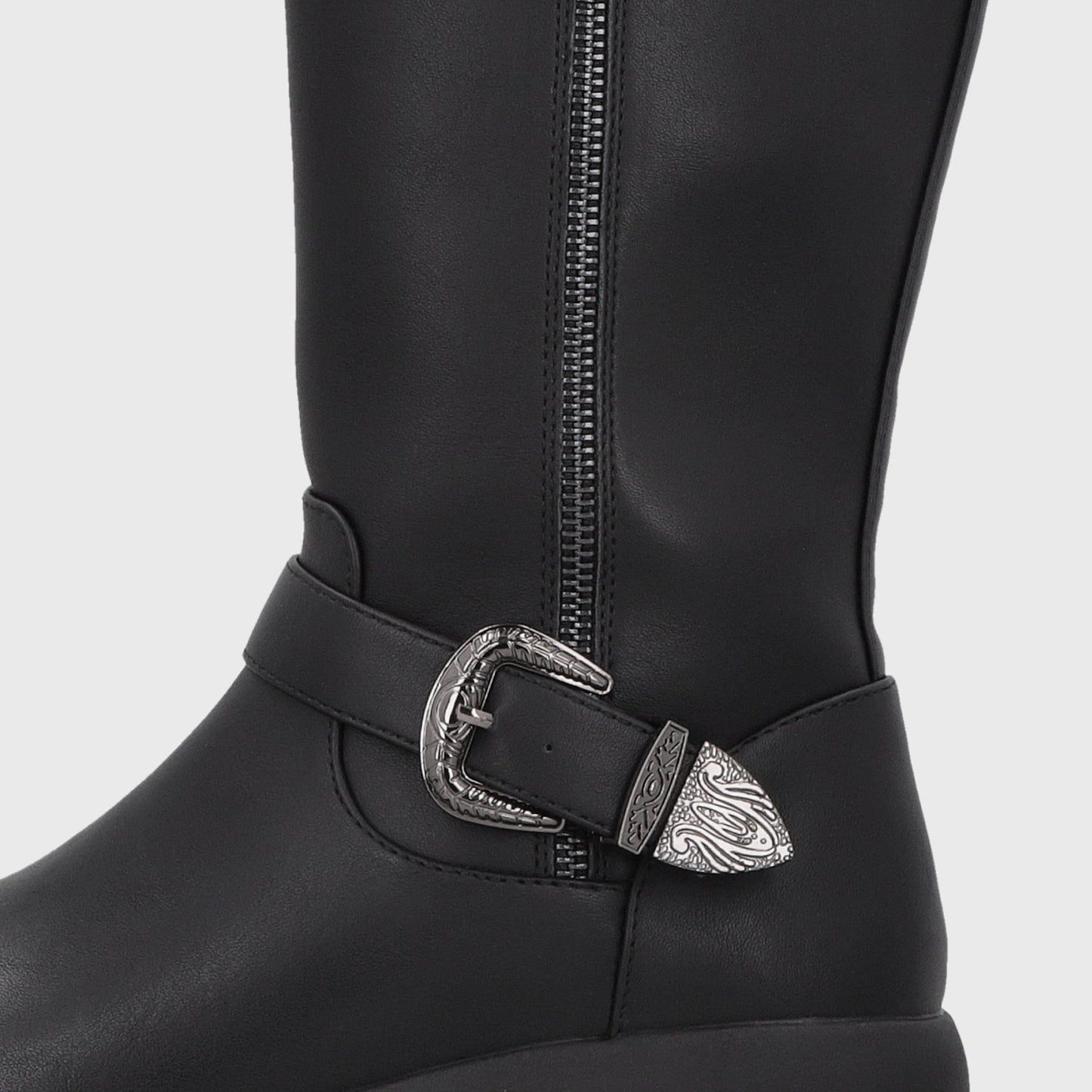 Bota Plataforma Negra Mujer 6584201 - Gotta Chile