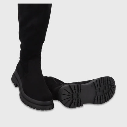 Bota Plataforma Negra Mujer 6584301 - Gotta Chile