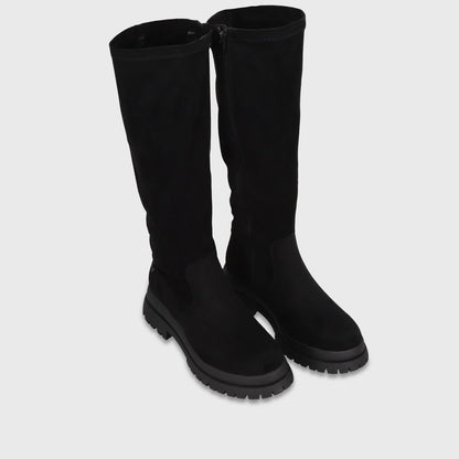Bota Plataforma Negra Mujer 6584301 - Gotta Chile