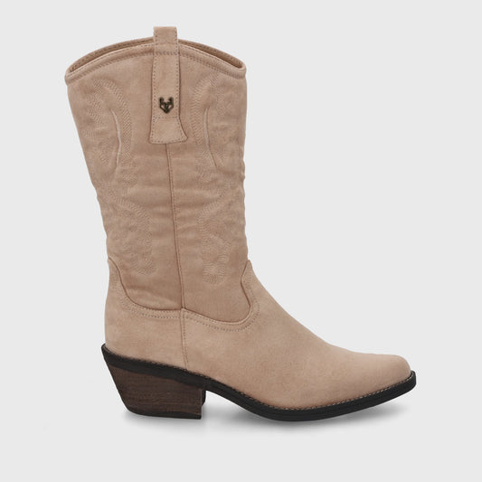 Bota Taco Beige Mujer 23714 - Gotta Chile