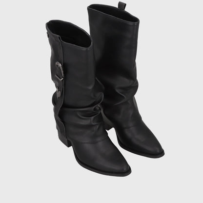 Bota Taco Negro Mujer 5378401 - Gotta Chile