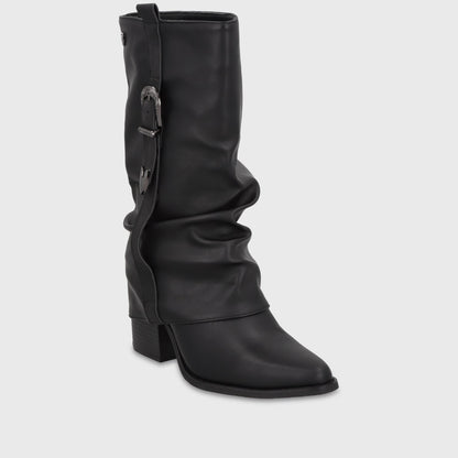Bota Taco Negro Mujer 5378401 - Gotta Chile