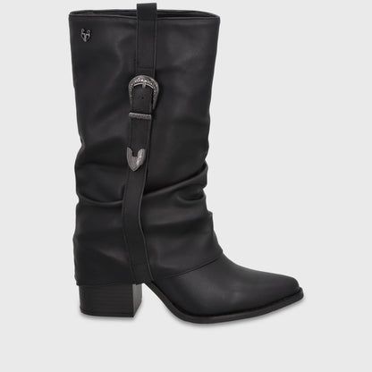 Bota Taco Negro Mujer 5378401 - Gotta Chile