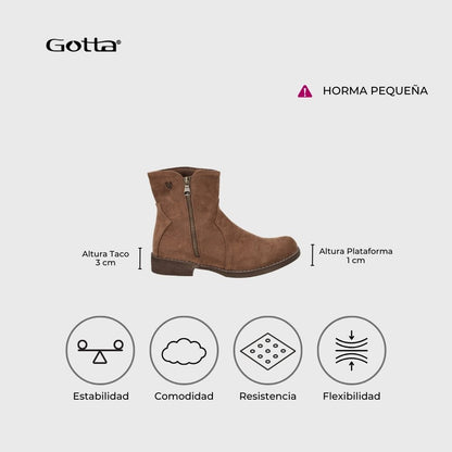 Botin Camel Mujer 23703 - Gotta Chile