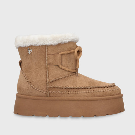 Botin Plataforma Beige Mujer 4811508 - Gotta Chile