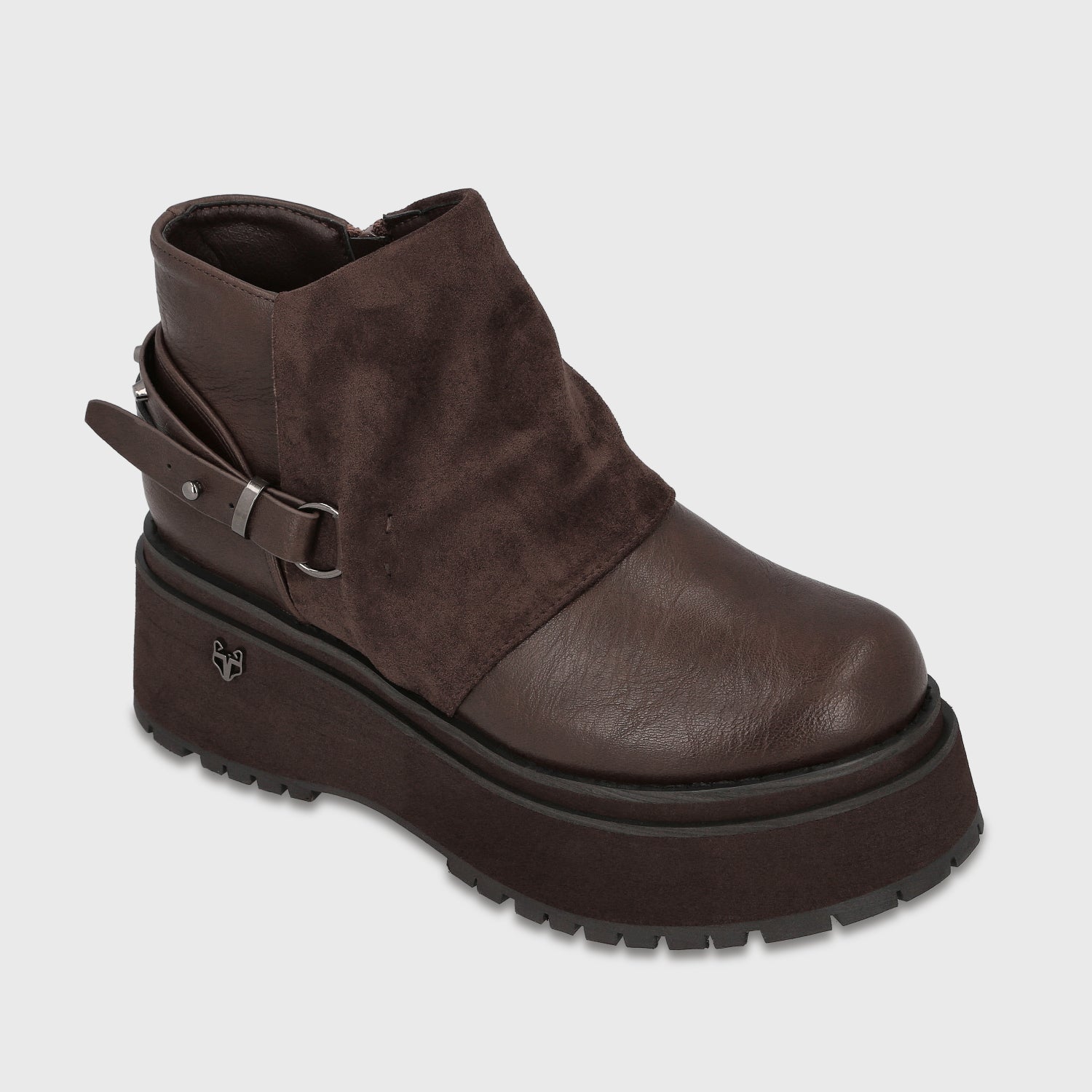 Botin Plataforma Café Mujer 1509B - Gotta Chile