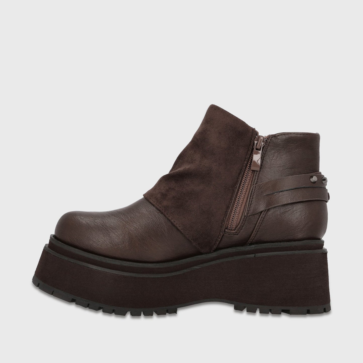 Botin Plataforma Café Mujer 1509B - Gotta Chile