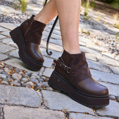 Botin Plataforma Café Mujer 1509B - Gotta Chile
