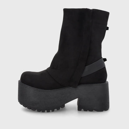 Botin Plataforma Negro Mujer 15179 - Gotta Chile