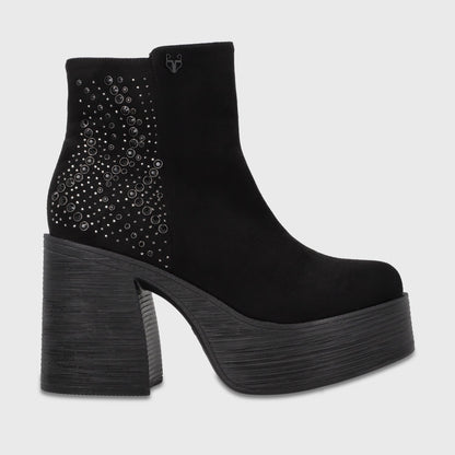 Botin Plataforma Negro Mujer 2563701 - Gotta Chile