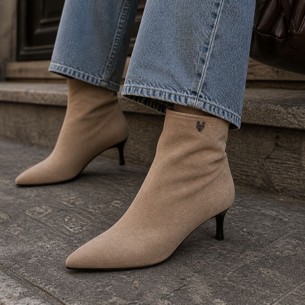 Botin Taco Beige Mujer 6588024 - Gotta Chile