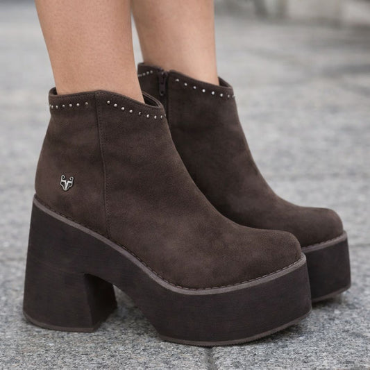 Botin Taco Café Mujer 1504153 - Gotta Chile