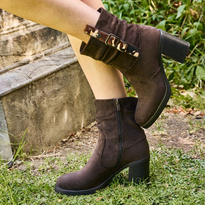 Botin Taco Café Mujer 6586002 - Gotta Chile