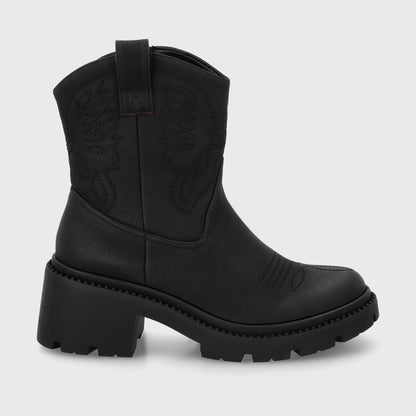 Botin Taco Negro Mujer 45745 - Gotta Chile