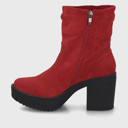 Botin Taco Rojo Mujer C7330 - Gotta Chile