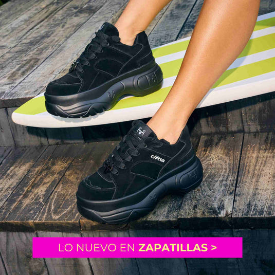 Zapatillas negras con plataforma para mujer de nueva colección Gotta Chile