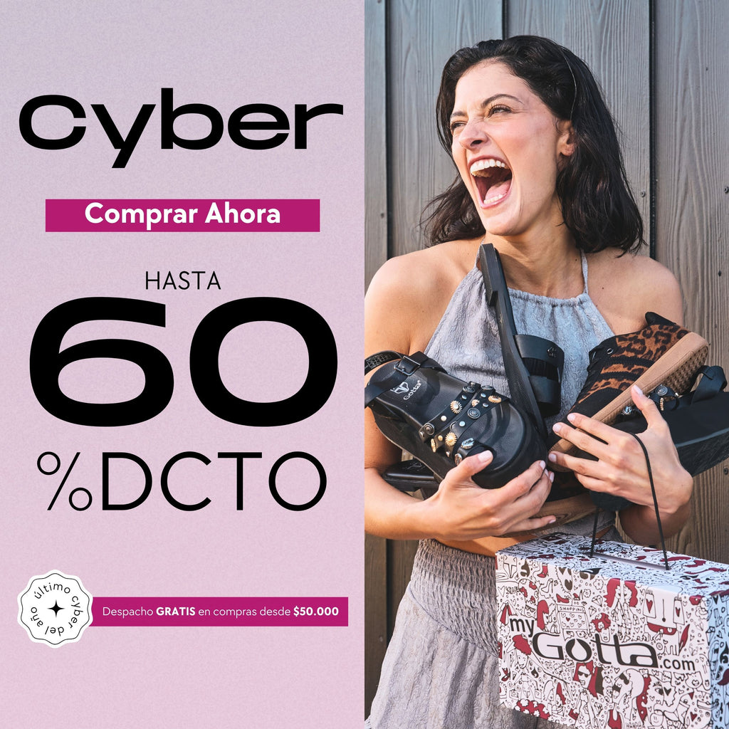 Cyber Gotta Chile | Aprovecha hasta 60% de descuento en zapatos, sandalias, zapatillas, botas y botines. Despacho gratis en compras desde $50.000. ¡El último Cyber del año, no te lo pierdas!