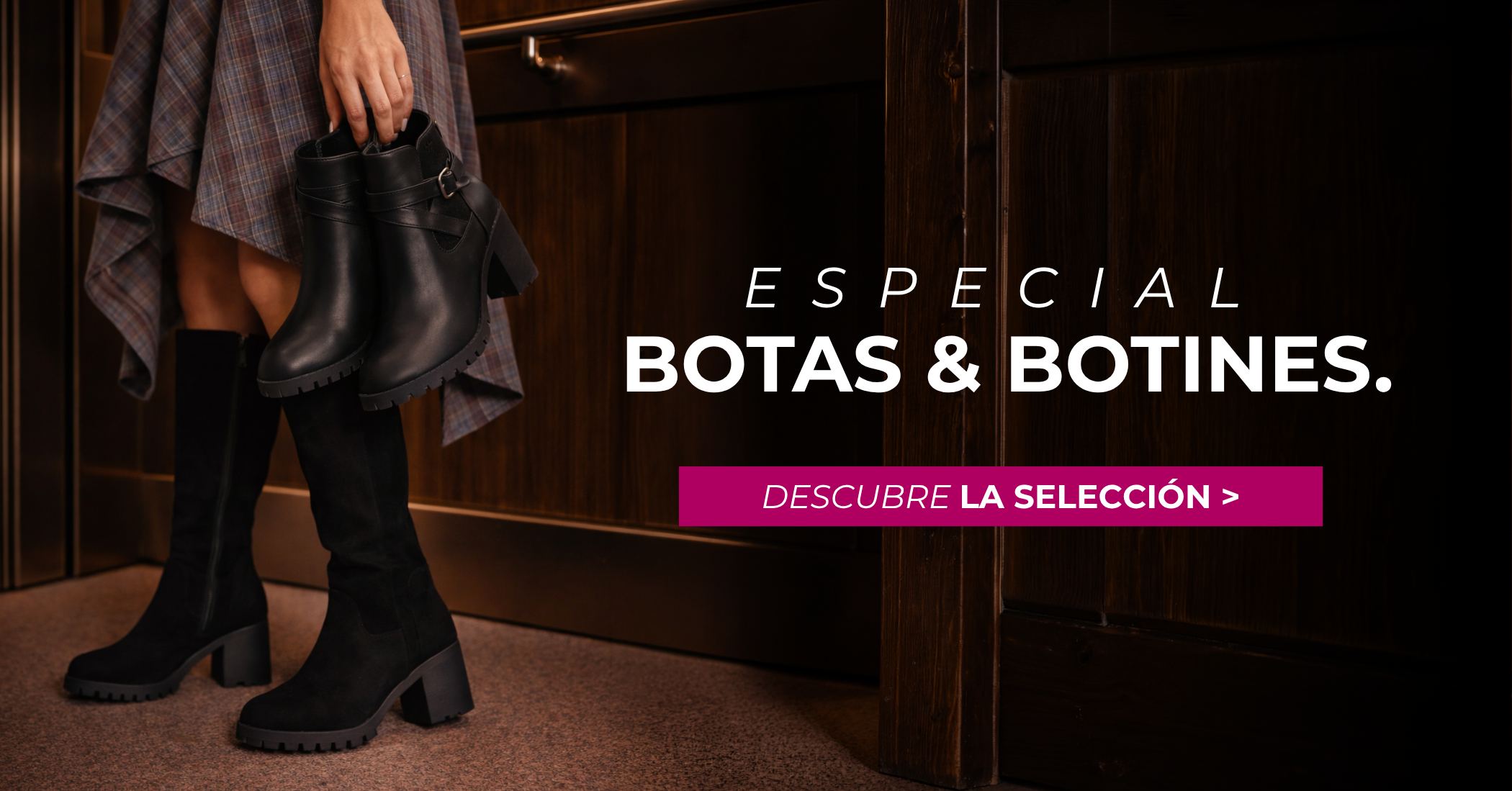 Especial botas y botines de mujer Gotta Chile negros con plataforma, colección otoño invierno