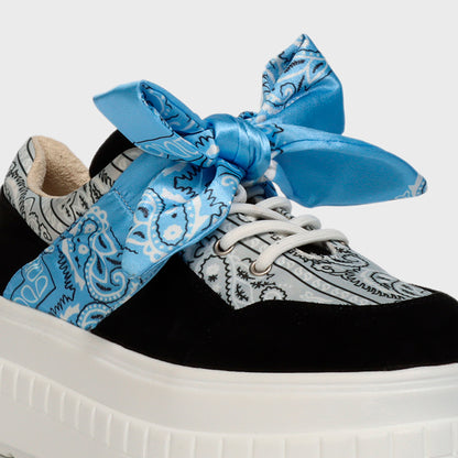 Zapatilla Azul Estampada Mujer 13265