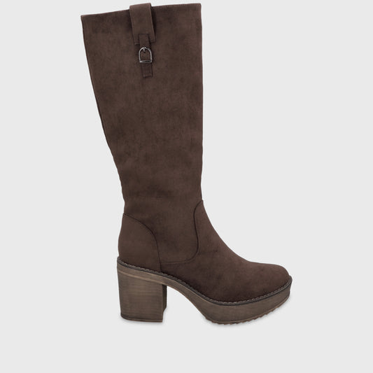 Bota Plataforma Café Mujer 1350132