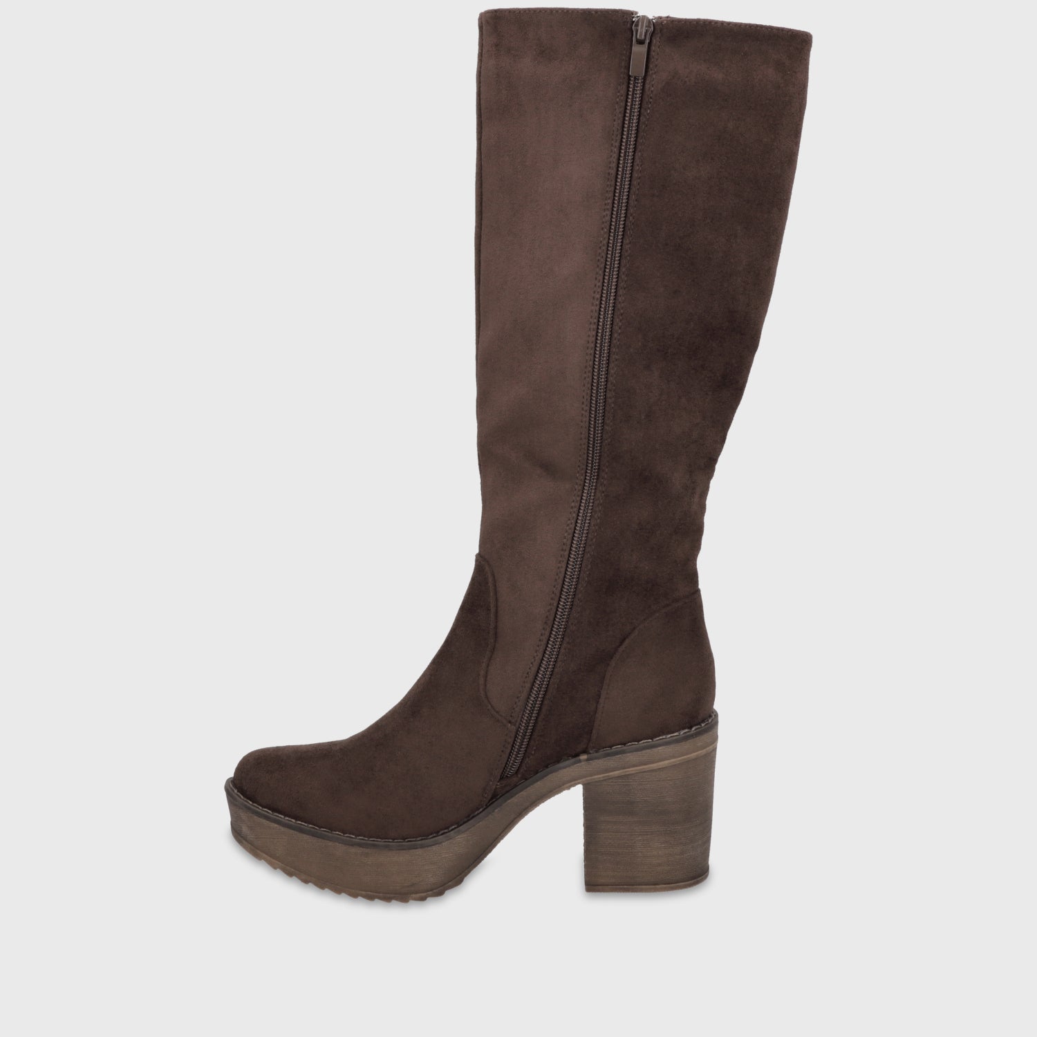 Bota Plataforma Café Mujer 1350132