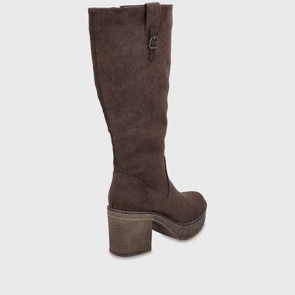 Bota Plataforma Café Mujer 1350132